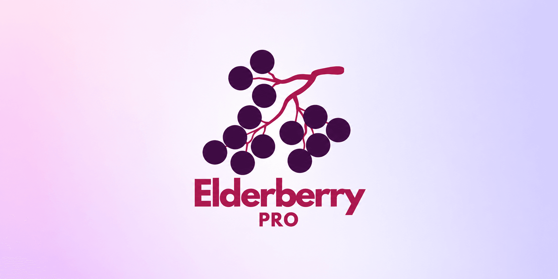 Logo featuring elderberry branches with berries and the text Elderberry Pro below