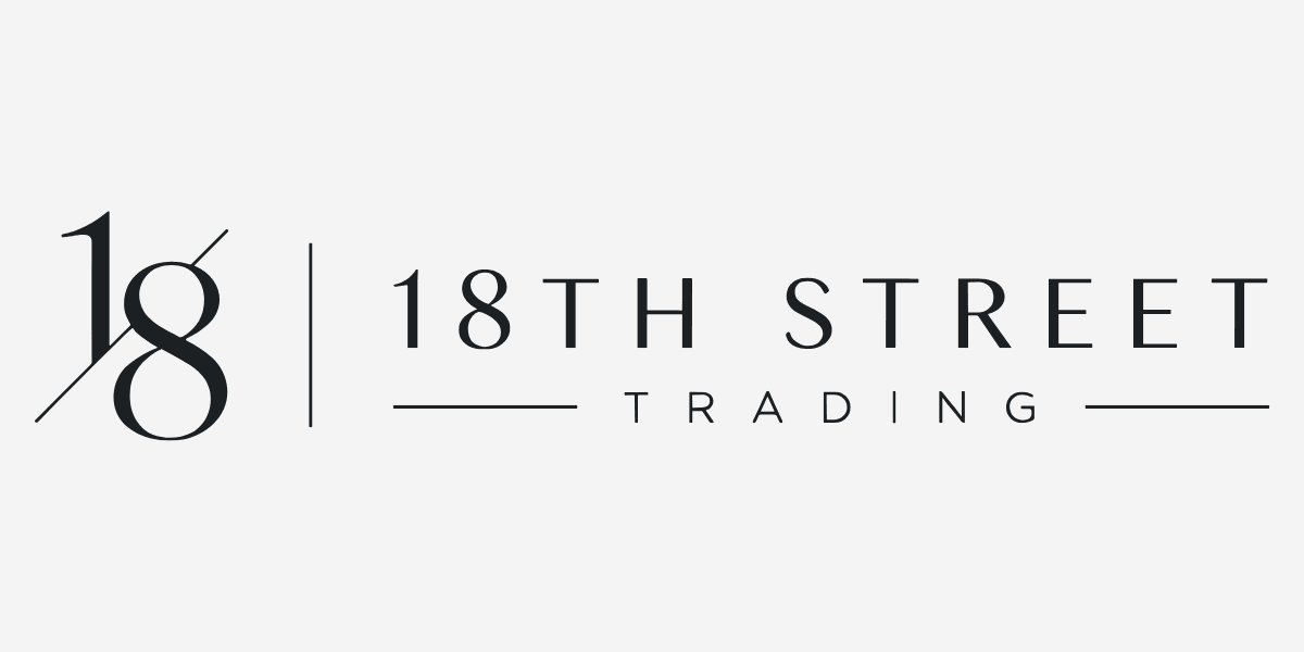 Logo design for 18th Street Trading featuring elegant typography and numerical elements