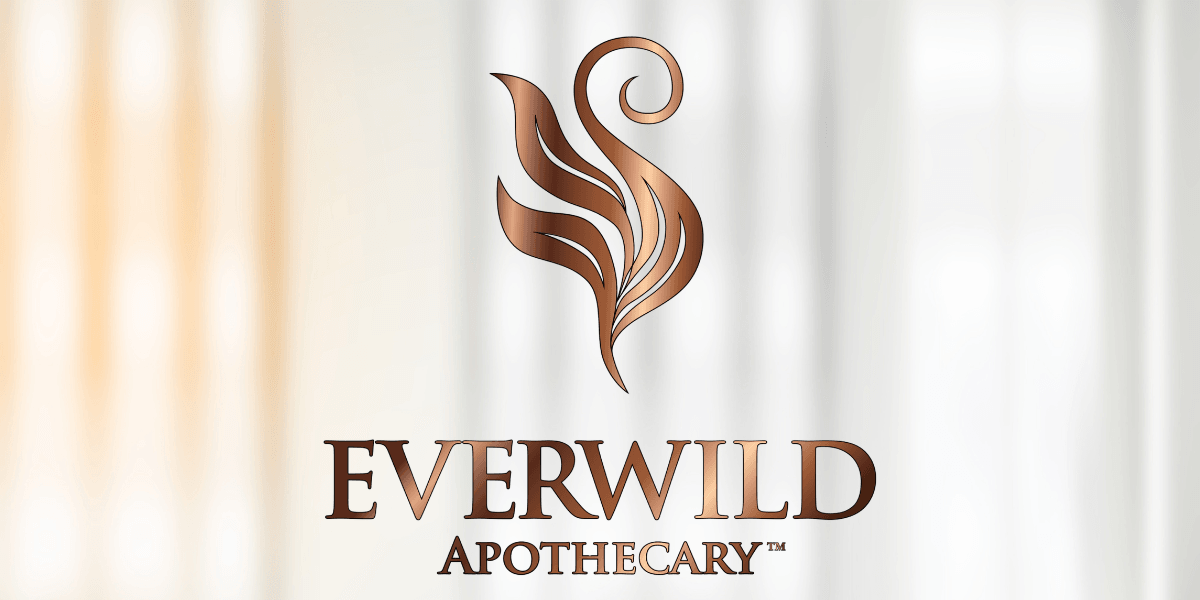 Logo of Everwild Apothecary with stylized leaf design and elegant font