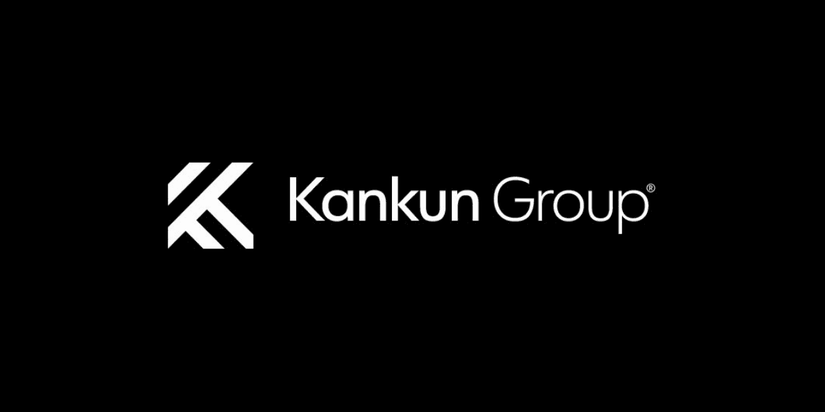 "Kankun Group logo featuring a stylized 'K' and the company name in sleek white typography on a black background, representing a modern and professional brand identity."