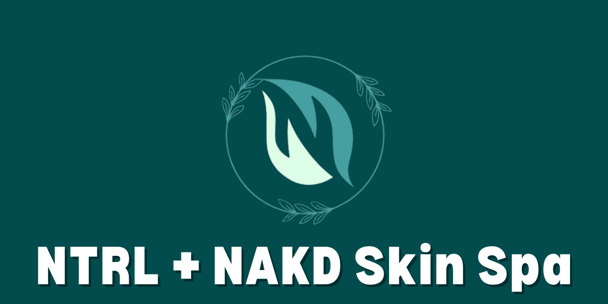 Logo of NTRL + NAKD Skin Spa, a wellness-focused medical spa founded by Danielle Patterson-Ramsey, offering holistic and transformative skin and body care treatments. The spa emphasizes permanent healing solutions, emotional well-being, and long-term results, combining advanced aesthetics with holistic practices.