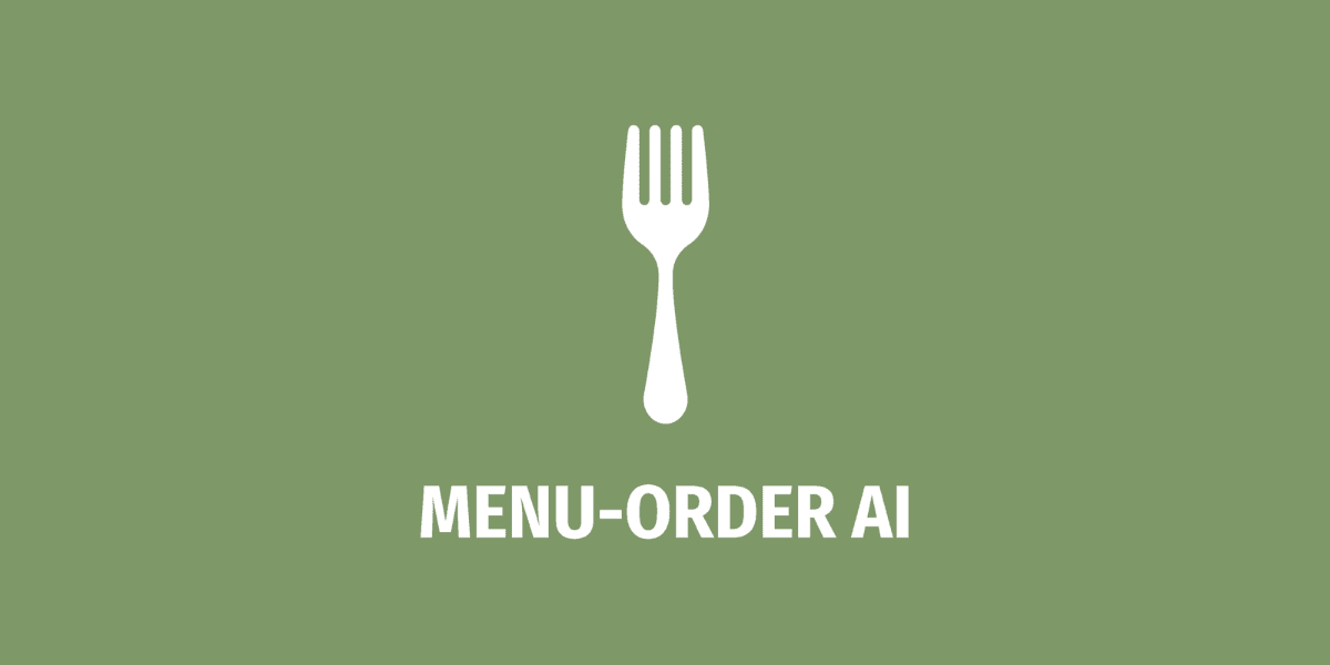 "Logo of MENU – ORDER AI, a platform helping users make healthier dining choices through AI-driven restaurant and delivery app recommendations."