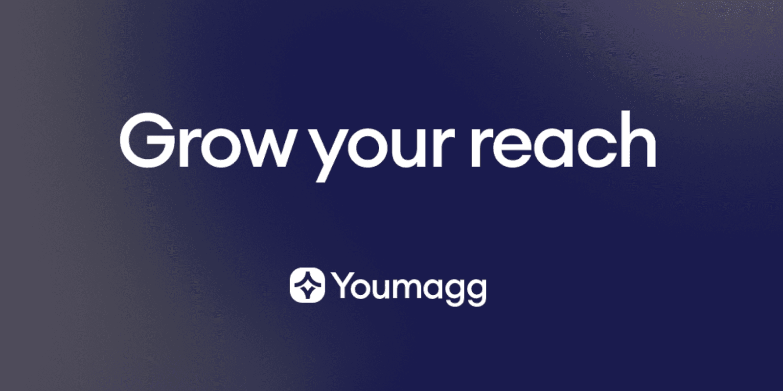 Youmagg logo with tagline "Grow your reach," emphasizing its platform for optimizing content for AI-driven search and discovery.