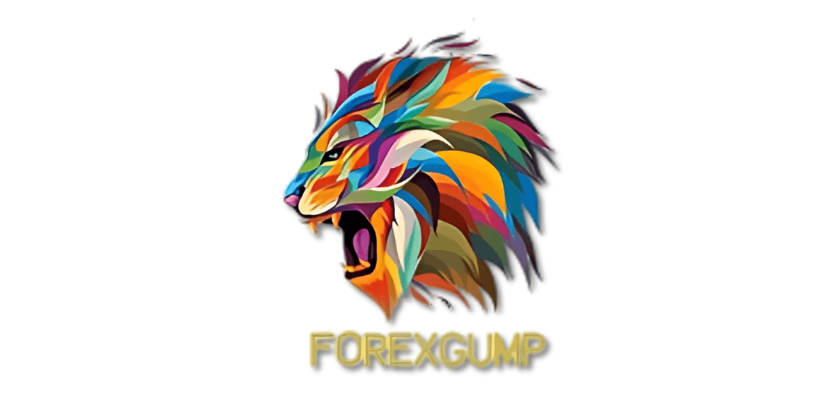 Colorful lion logo of ForexGump, symbolizing empowerment for retail traders with actionable financial insights and education.