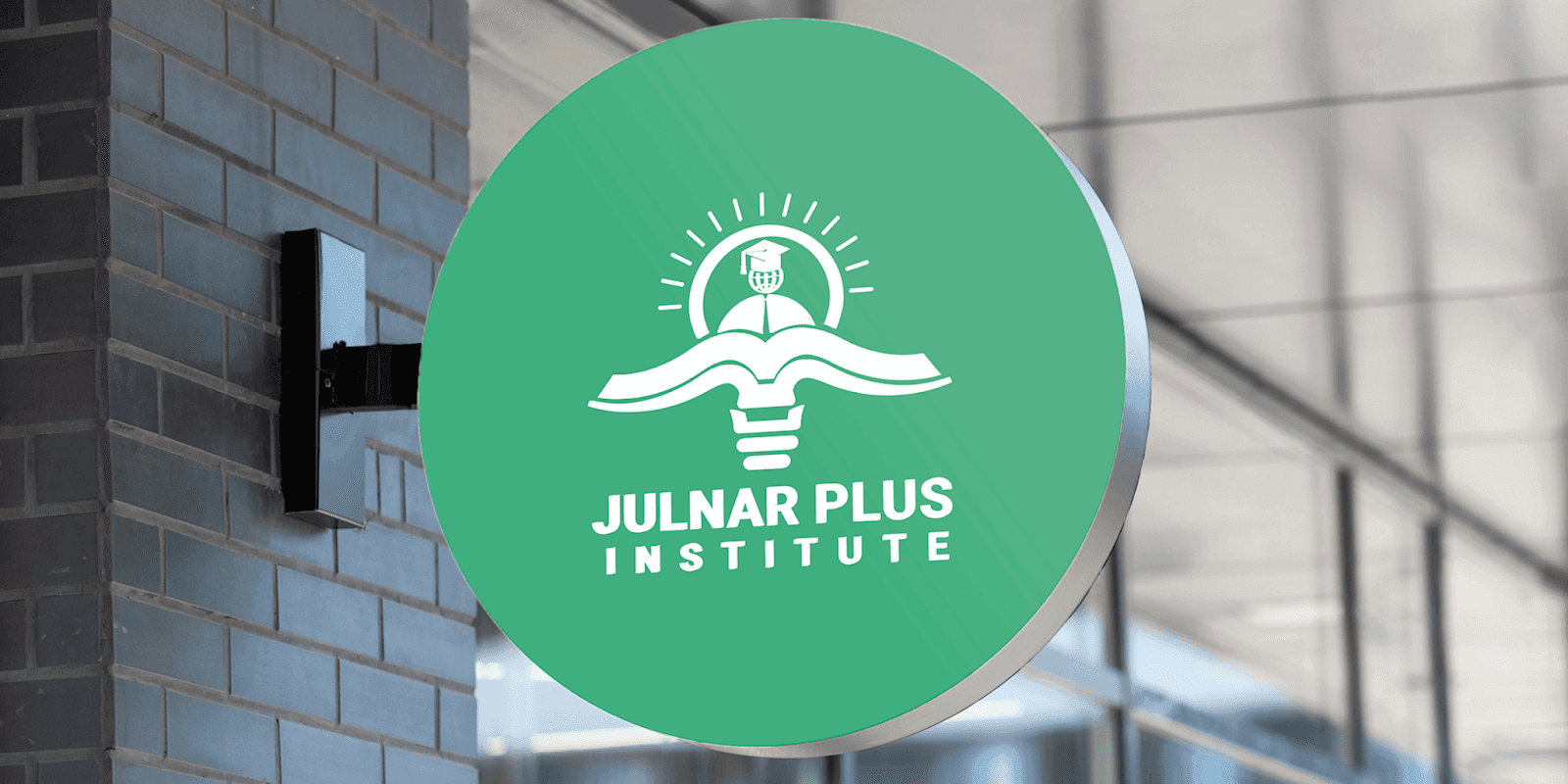 "Sign showcasing DJULNAR Institute, an aviation training center in Algeria, providing professional education and career development in aviation."
