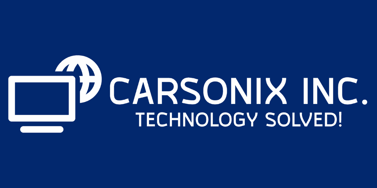 Carsonix Inc. logo: Providing award-winning IT solutions and services to small businesses across the Greater Toronto Area.
