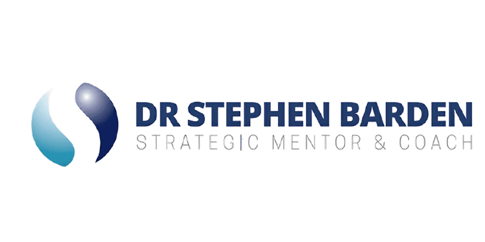 The logo for Dr. Stephen Barden, Strategic Mentor & Coach, featuring a symbol and text highlighting leadership and collaboration.
