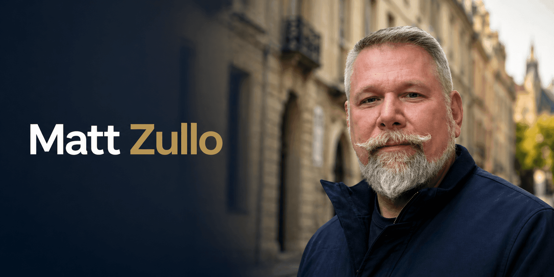 Matt Zullo featured on the cover of his new book, showcasing a professional portrait and the book title prominently displayed.