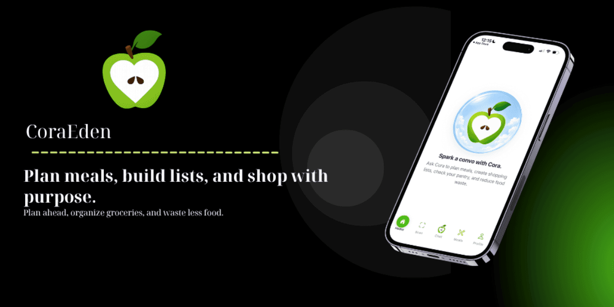 Eden by WIHY AI logo with a glowing icon and the tagline about making healthier living easier.