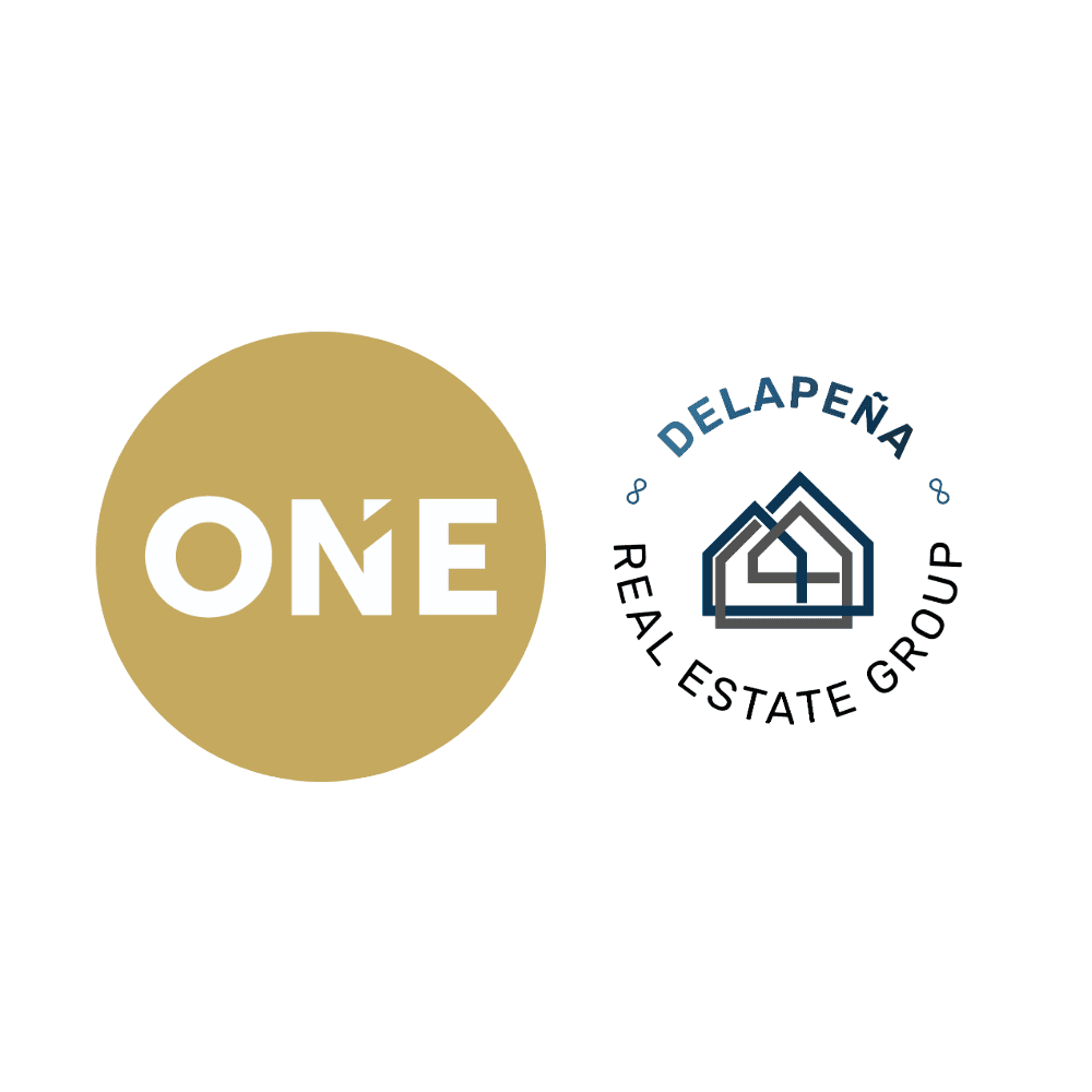 Logos of Realty ONE Group and Delapena Real Estate Group, representing Marie Delapena’s commitment to service and Central Florida real estate.