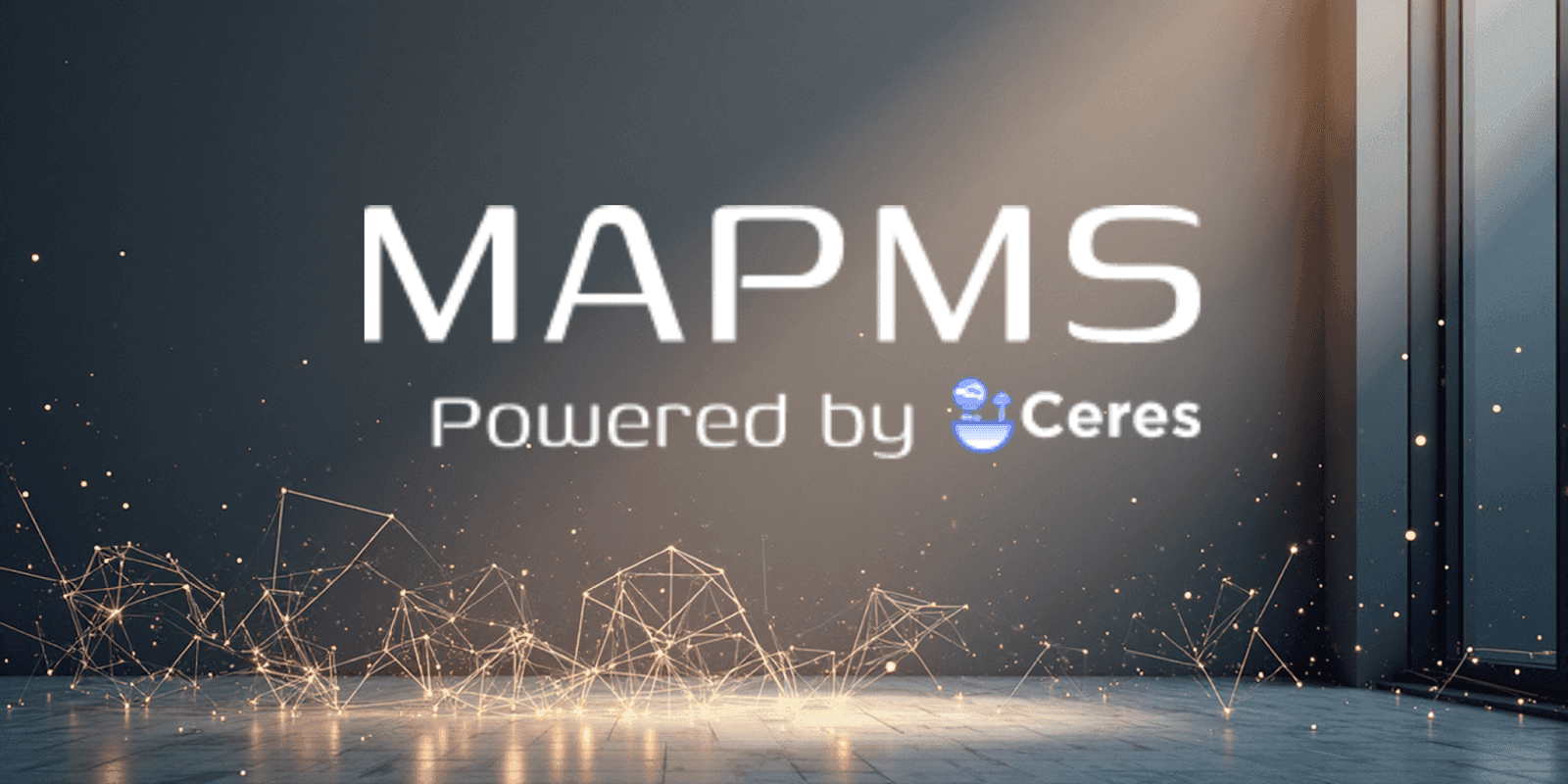MAPMS logo powered by Ceres, offering automated, secure liquidity provider management solutions for optimized investment strategies and operations.