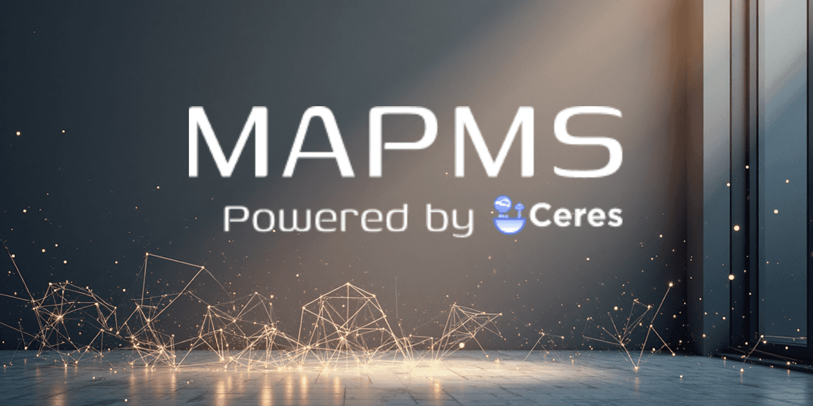 MAPMS logo powered by Ceres, offering automated, secure liquidity provider management solutions for optimized investment strategies and operations.