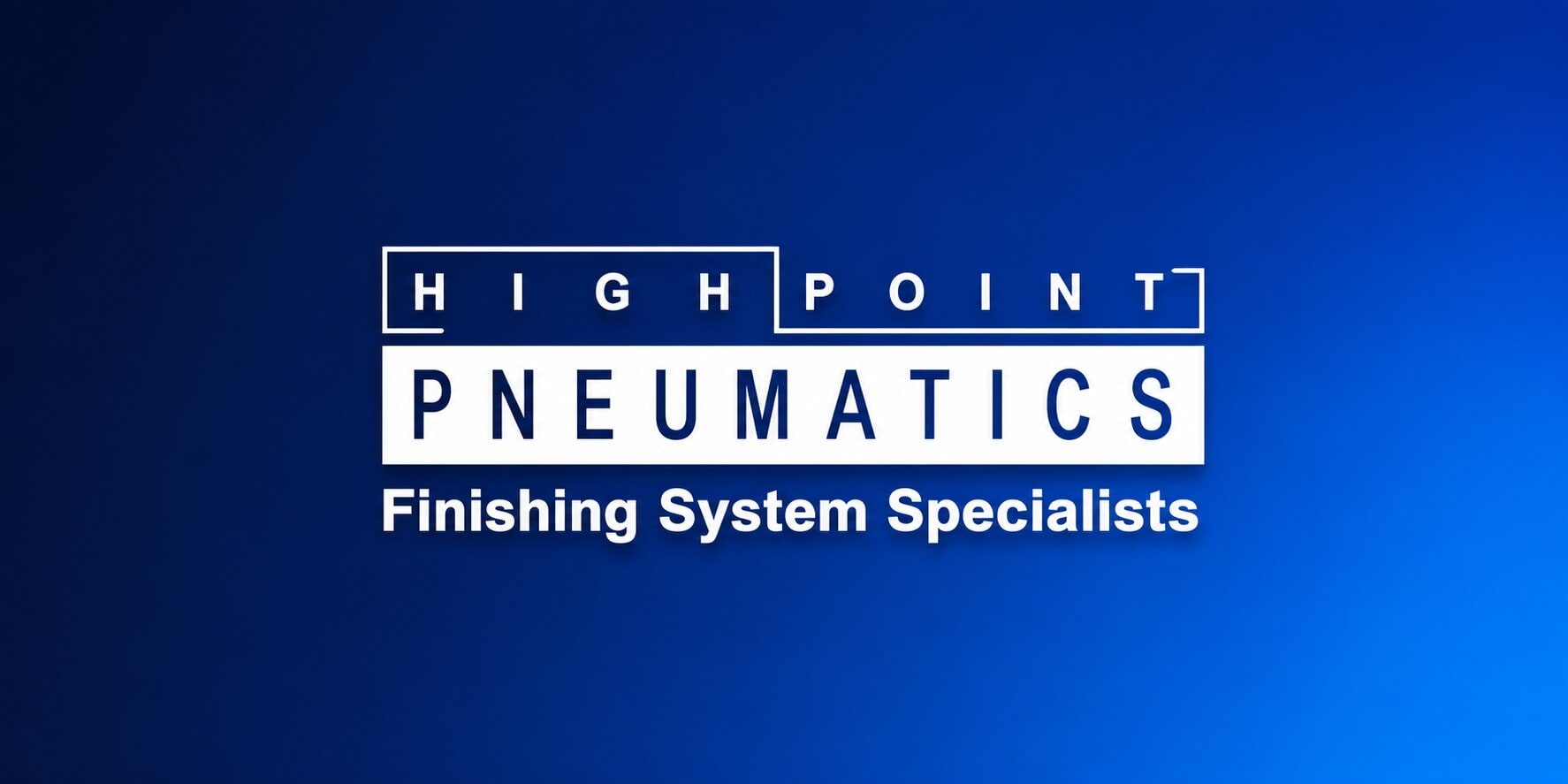 High Point Pneumatics logo with the tagline "Finishing System Specialists" on a blue background.