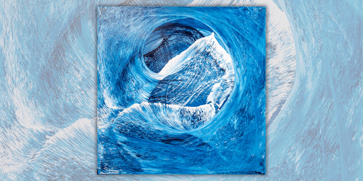 Abstract artwork by Ritu Raj, blending Indian modernism with global abstraction, reflecting his innovative approach to contemporary artistic expression.