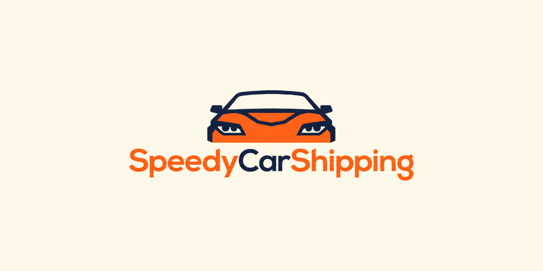 Logo of Speedy Car Shipping featuring an orange and black car silhouette