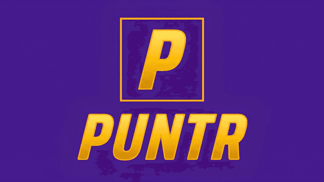 Logo featuring the word "PUNTR" in bold yellow letters on a purple background