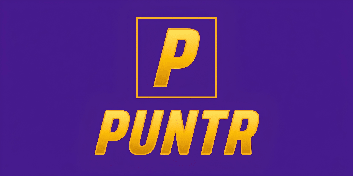 Logo featuring the word "PUNTR" in bold yellow letters on a purple background