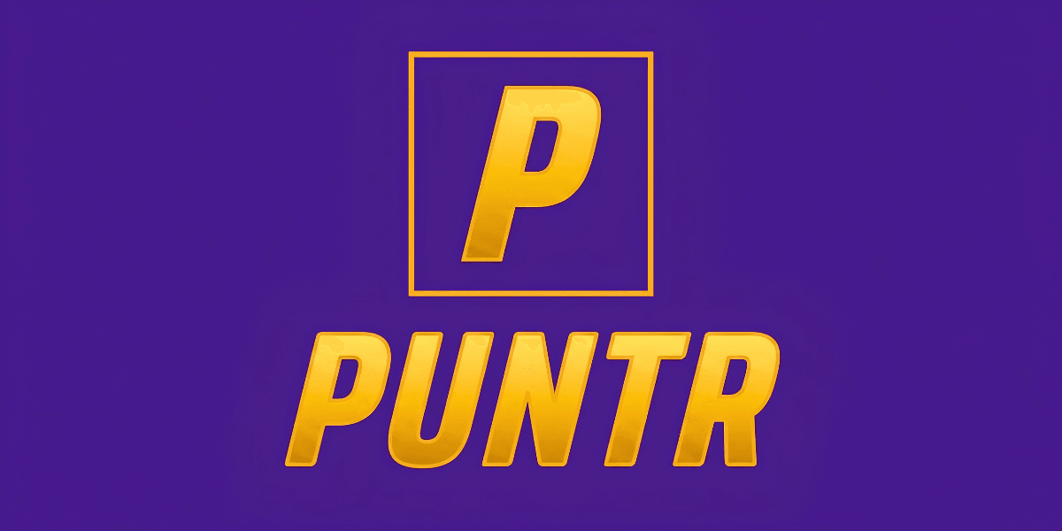 Logo featuring the word "PUNTR" in bold yellow letters on a purple background