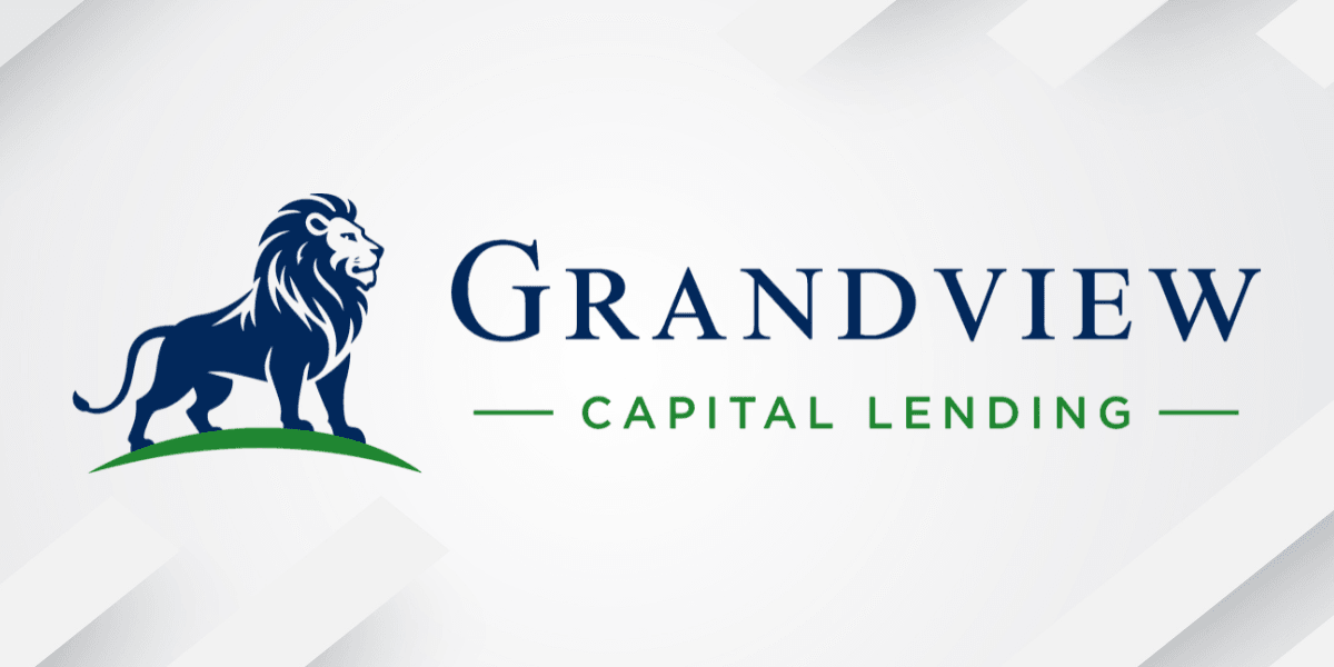 Logo of Grandview Capital Lending featuring a lion and green accents