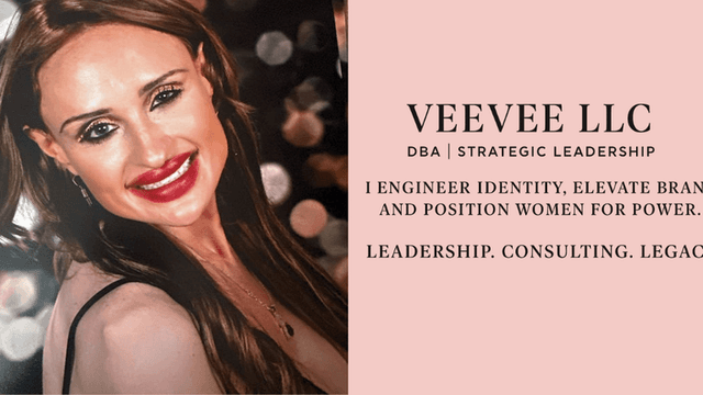 Professional promotional image featuring a woman with long hair and bold makeup.