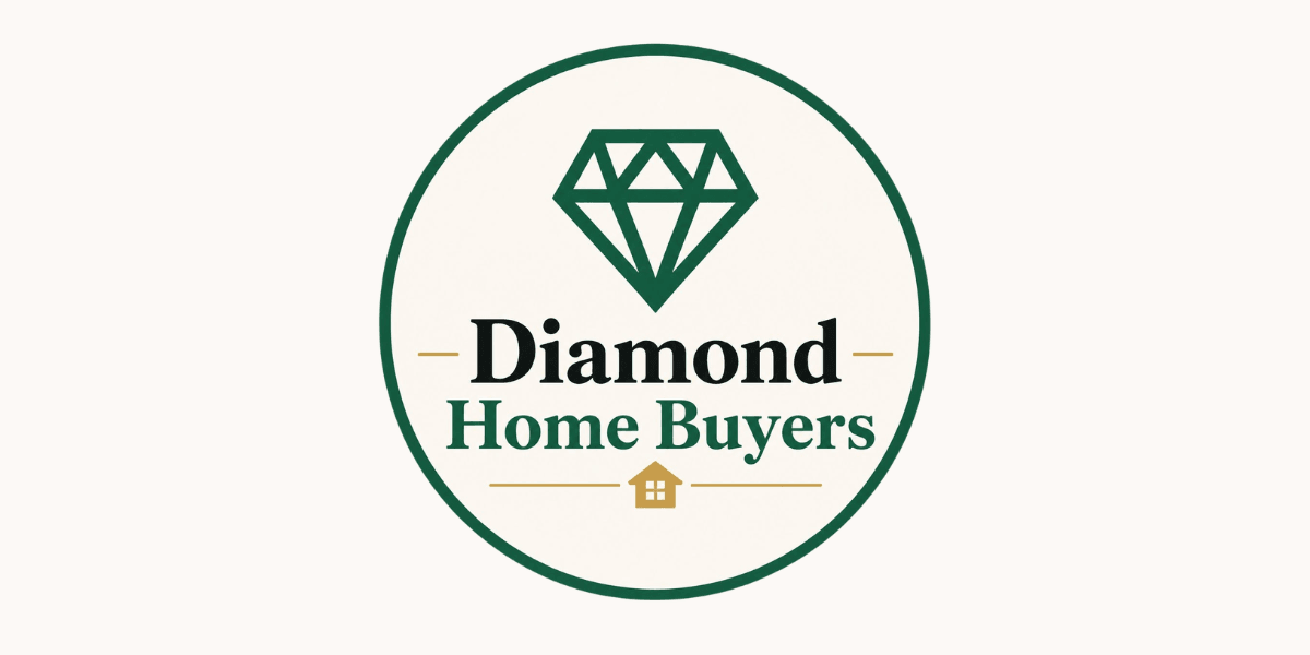Logo for Diamond Home Buyers featuring a diamond graphic and a house icon