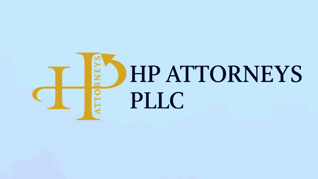Logo of PHP Attorneys PLLC featuring stylized letters and a blue background