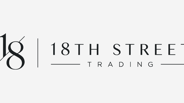 Logo design for 18th Street Trading featuring elegant typography and numerical elements