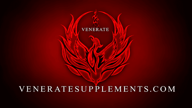 Red logo of a phoenix with "VENERATE" and website URL below