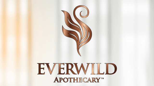 Logo of Everwild Apothecary with stylized leaf design and elegant font