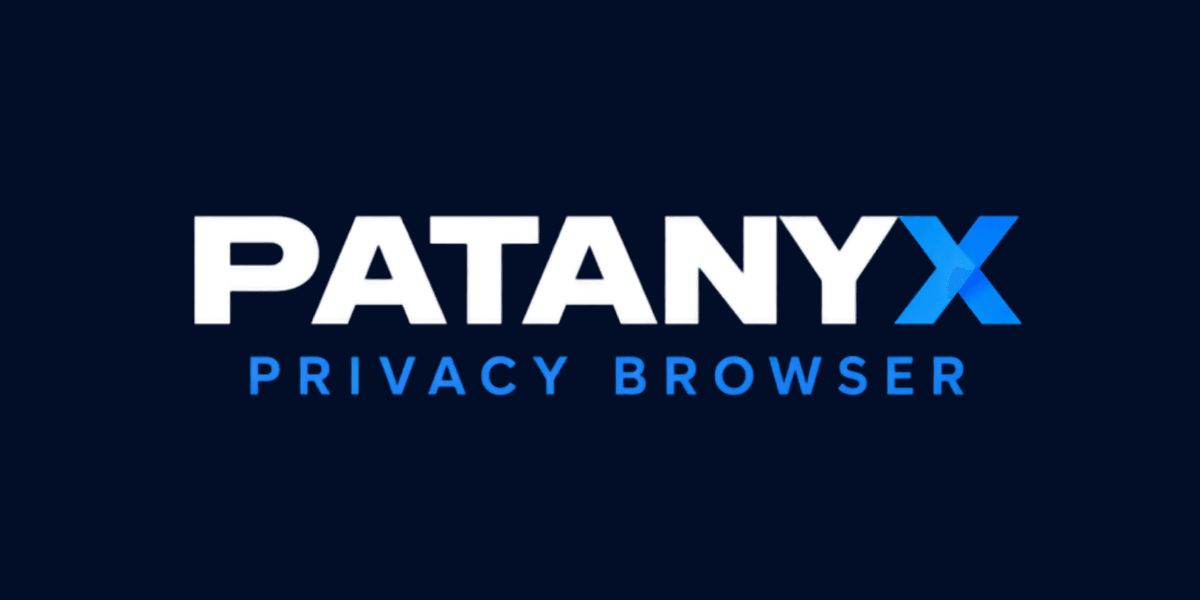 Logo for PatanyX Privacy Browser featuring bold text and a blue accent