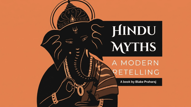 Cover design of "Hindu Myths: A Modern Retelling" featuring an illustration of Lord Ganesha