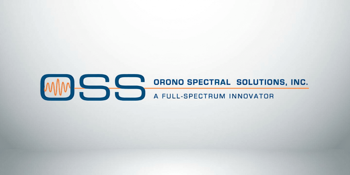 Logo of Orono Spectral Solutions, Inc. featuring the text and a waveform graphic