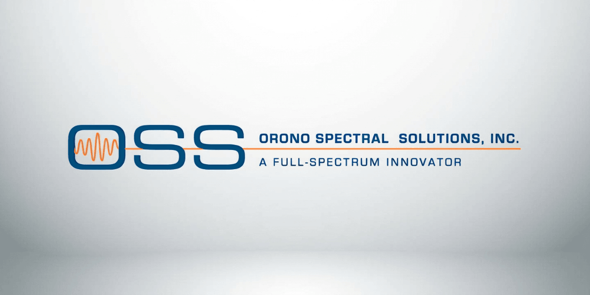 Logo of Orono Spectral Solutions, Inc. featuring the text and a waveform graphic