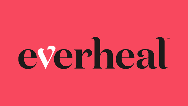 Logo of Everheal with a heart symbol integrated into the text design