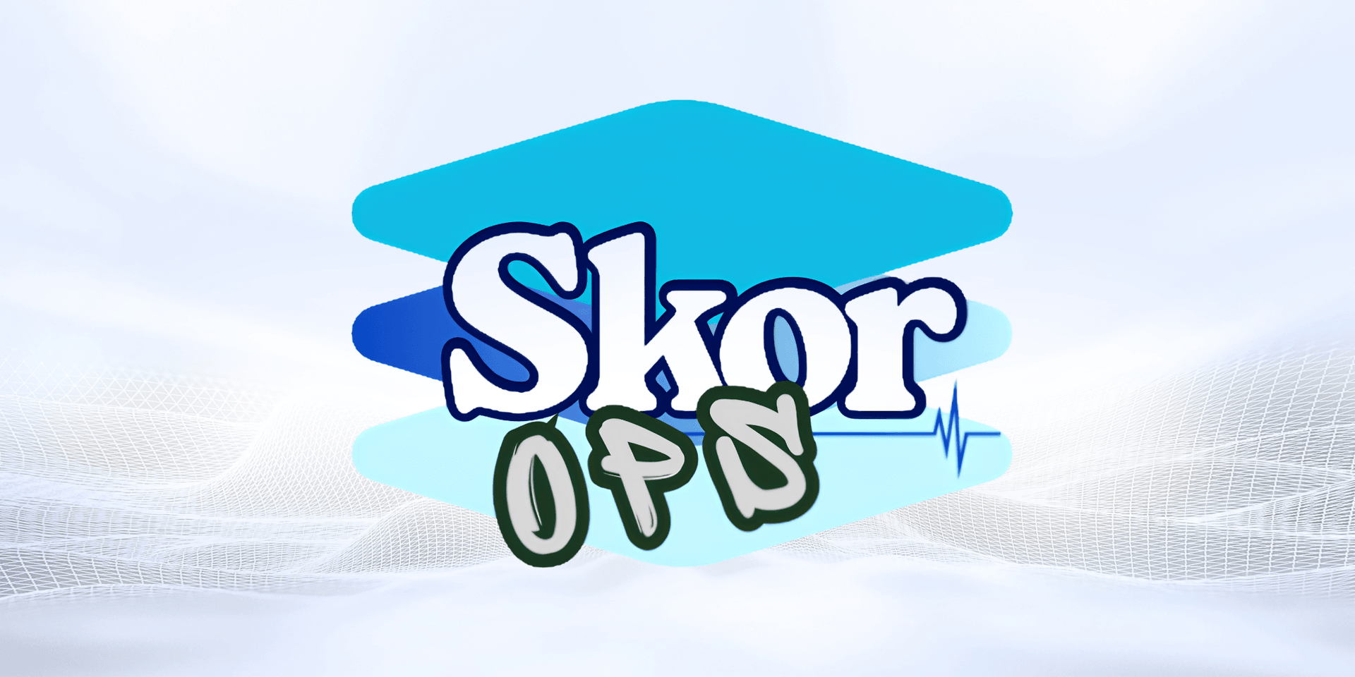 Logo featuring the word "SkorOPS" with a blue and green color scheme
