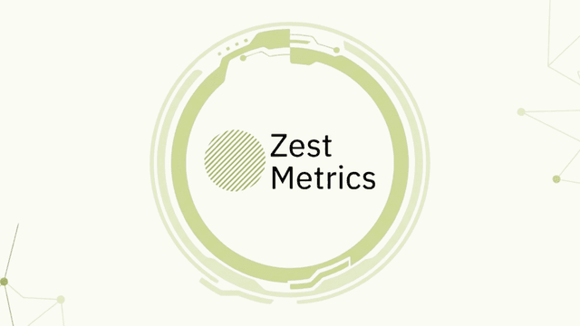 Logo of Zest Metrics featuring a circular design with green elements and text.