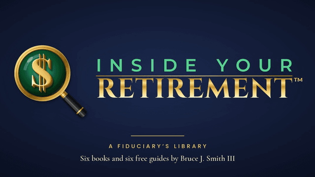 Logo for "Inside Your Retirement," featuring a magnifying glass and dollar sign graphic.