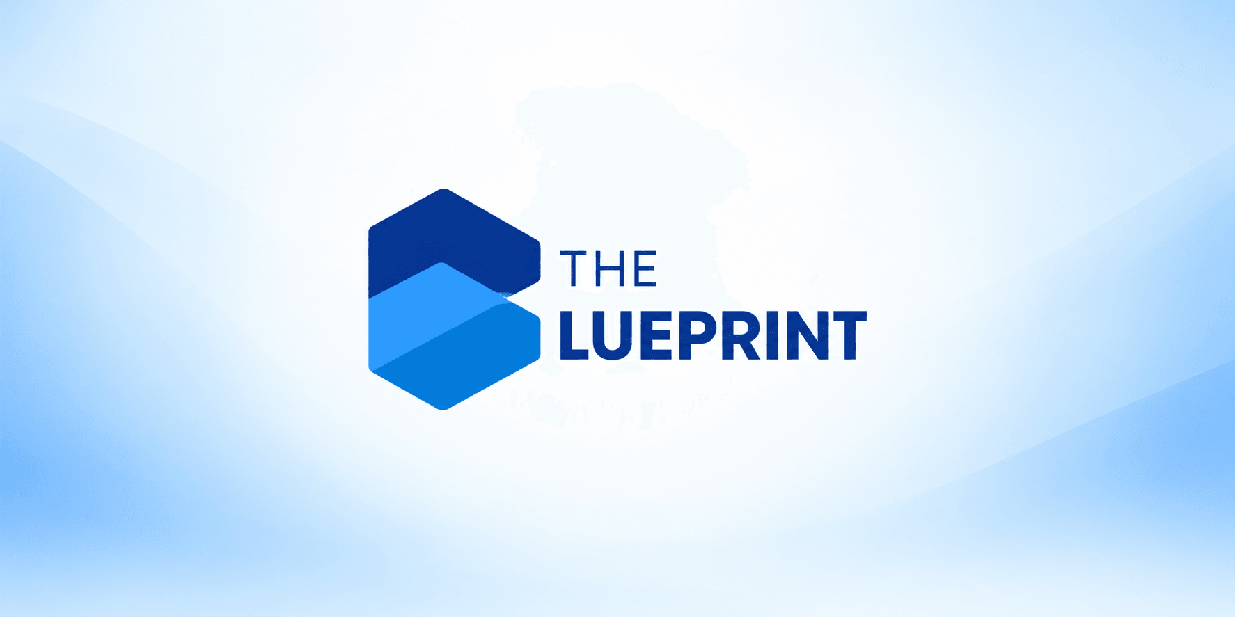 Logo of "The Blueprint" featuring a stylized blue letter 'B' and text.