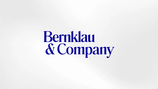 Logo of Bernklau & Company in blue text on a white background