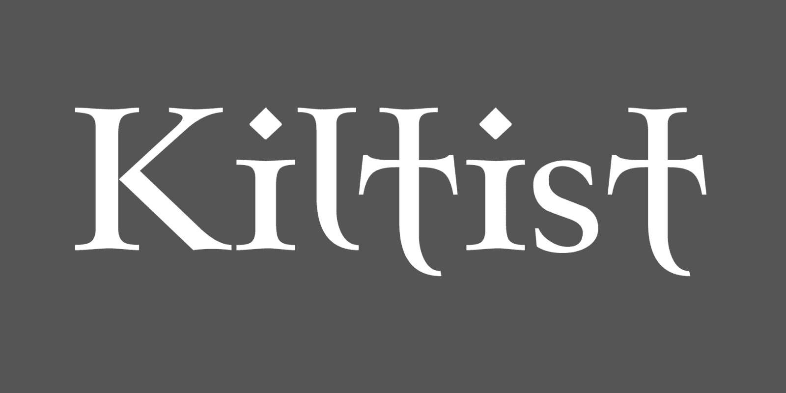 Logo for Kiltist, a brand offering affordable, high-quality, themed kilts with unique designs.
