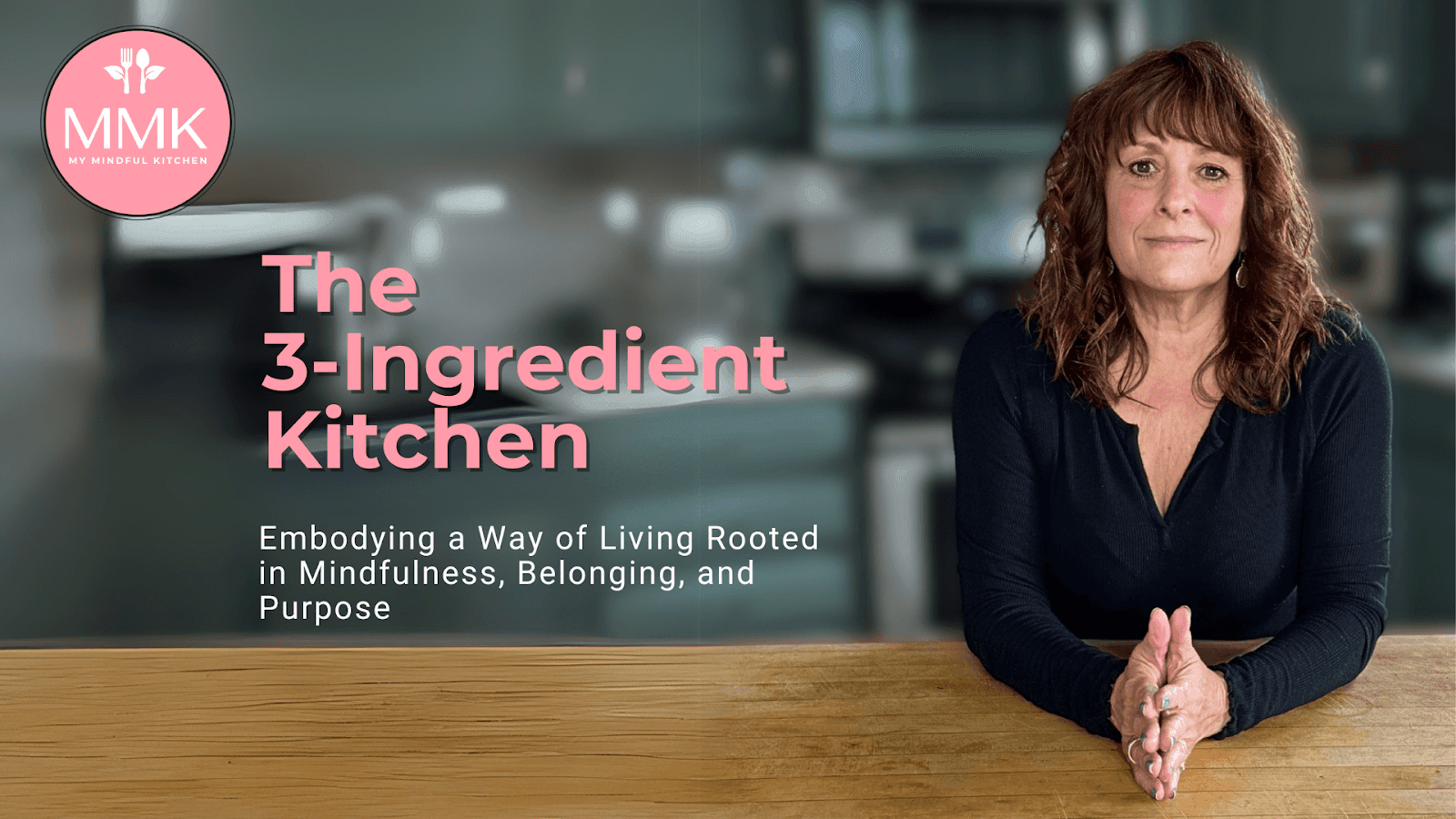 "Janet Irizarry, founder of My Mindful Kitchen, promoting her 3-Ingredient Kitchen method for mindful, purposeful living through food."