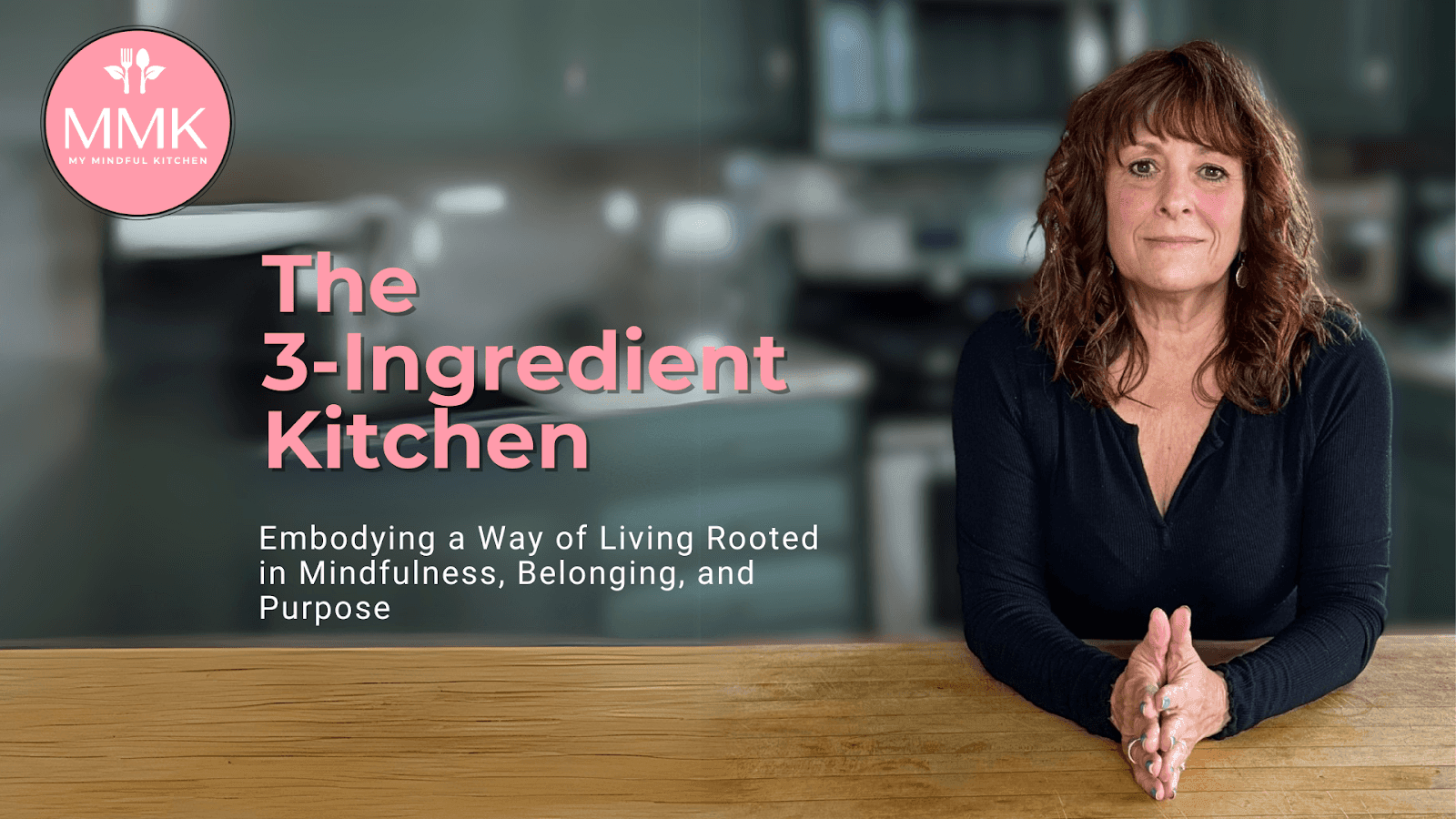 "Janet Irizarry, founder of My Mindful Kitchen, promoting her 3-Ingredient Kitchen method for mindful, purposeful living through food."