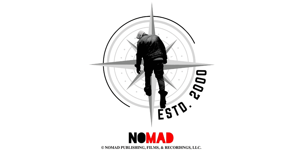 Logo of Nomad Est. 2000, symbolizing African storytelling, empowerment, and global collaboration in film and television.