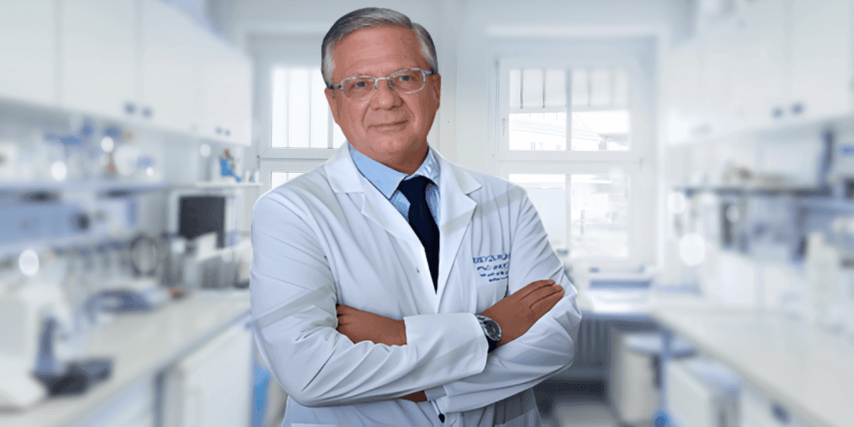 Dr. Subodh Nanavati, a leading Oral and Maxillofacial Surgeon, stands in a clinic, showcasing his expertise in oral health and cancer research.