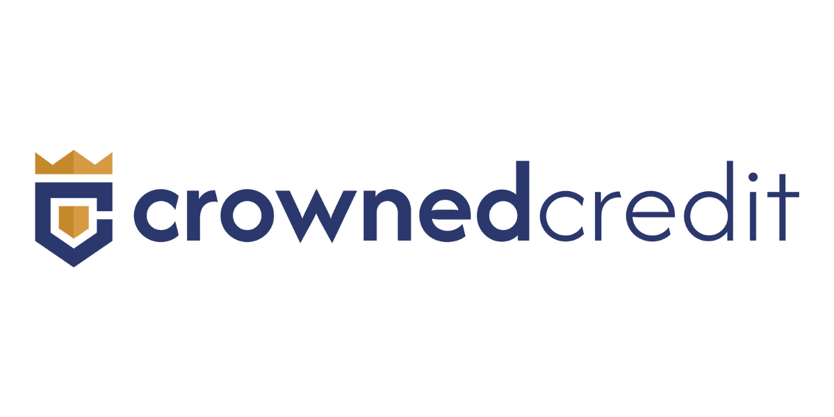 Crowned Credit logo featuring a gold crown and shield icon, representing fast, reliable credit repair and financial empowerment.
