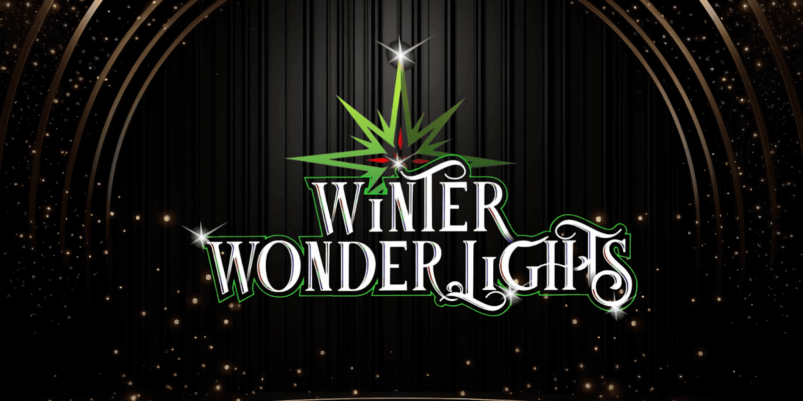 Winter WonderLights logo with sparkling lights and a festive tree design, promoting a magical New Jersey holiday experience.