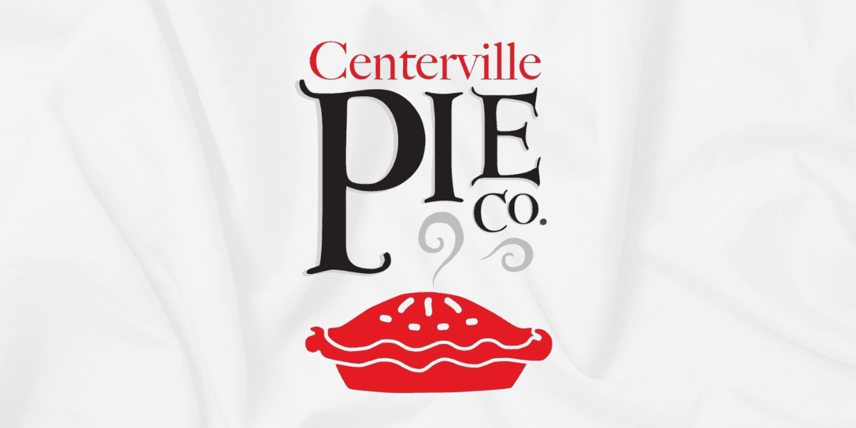 Centerville Pie Co. logo with red pie icon on white background.