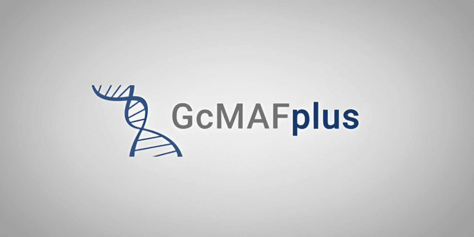 GcMAFplus logo featuring DNA helix symbol representing advanced immune support and bioidentical GcMAF innovation.