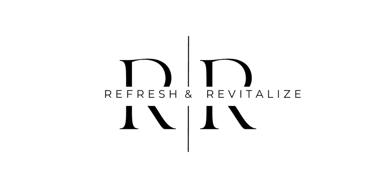 Logo of "Refresh & Revitalize" with an elegant, minimalist design featuring bold "R"s and the full brand name.