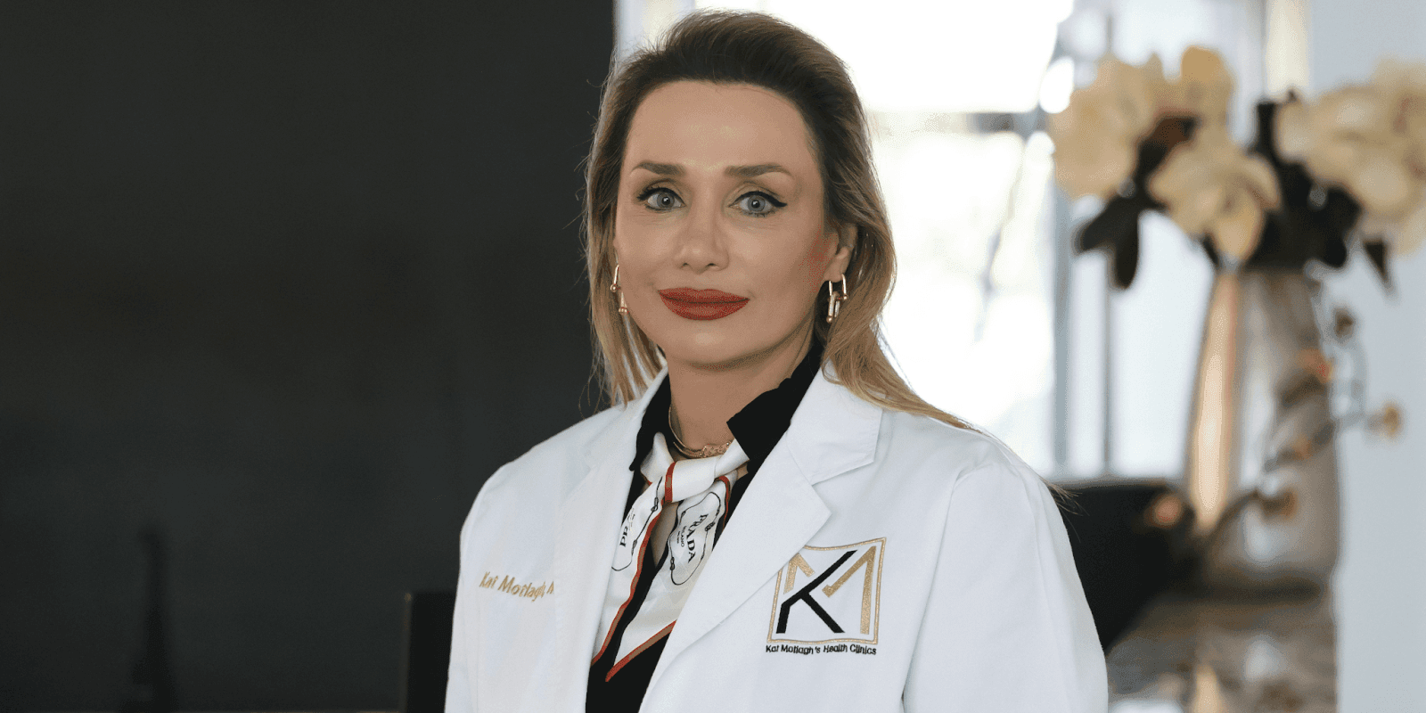Dr. Katayoun Motlagh at her clinic, combining family medicine with aesthetic and wellness services in Lancaster, CA.